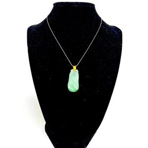 Sold!14K Lucky Jade Pendant with Bottle Gourd Design